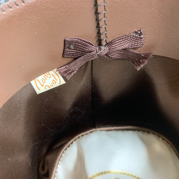Vintage Resistol Chestnut Brown Las Vegas 5X Beaver Western Hat Sz 6 3/8 Boxed - Picture 9 of 15